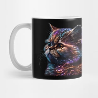 Neon Exotic Shorthair Cat Mug